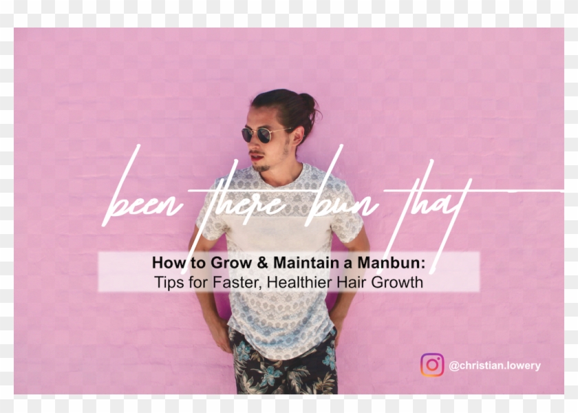 How To Grow & Maintain A Manbun - Photo Caption Clipart