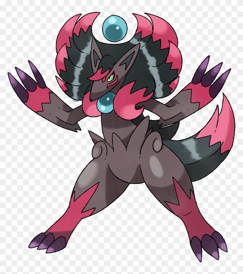 Darkness Beauty Pokemon Mega Evolution Zoroark Clipart 5922444 Pikpng