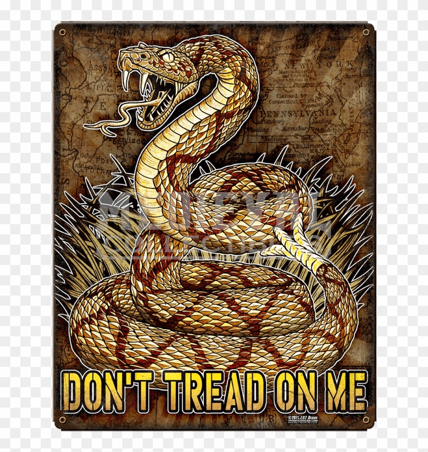 Don't Tread On Me Vintage Steel Sign - Dont Tread On Me Clipart
