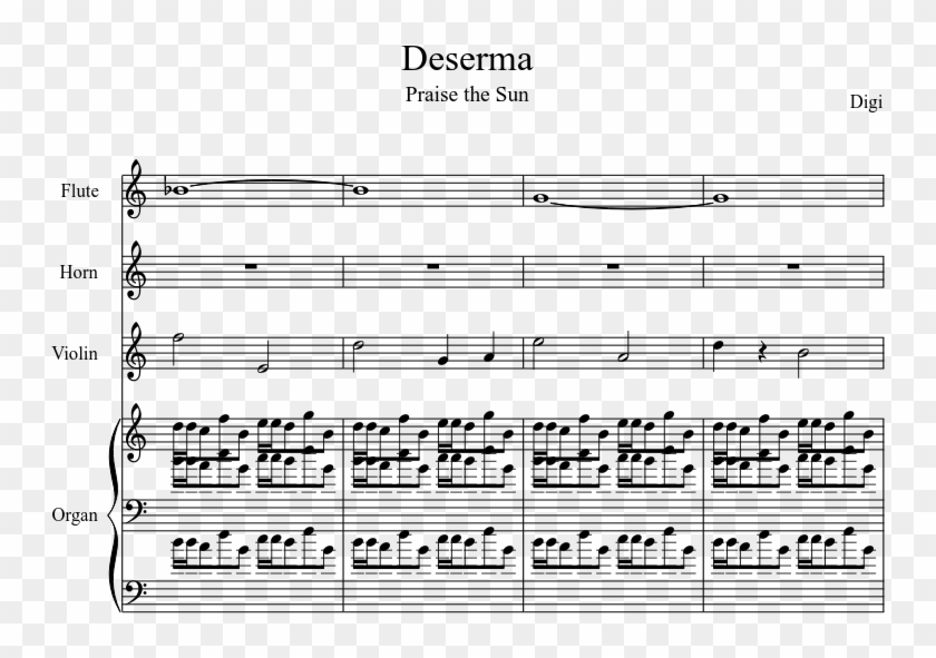 Deserma Sheet Music Composed By Digi 1 Of 3 Pages - Song For Mama Music Sheet Clipart