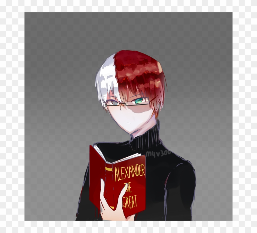 Todoroki With Glasses~ - Cartoon Clipart #5923764