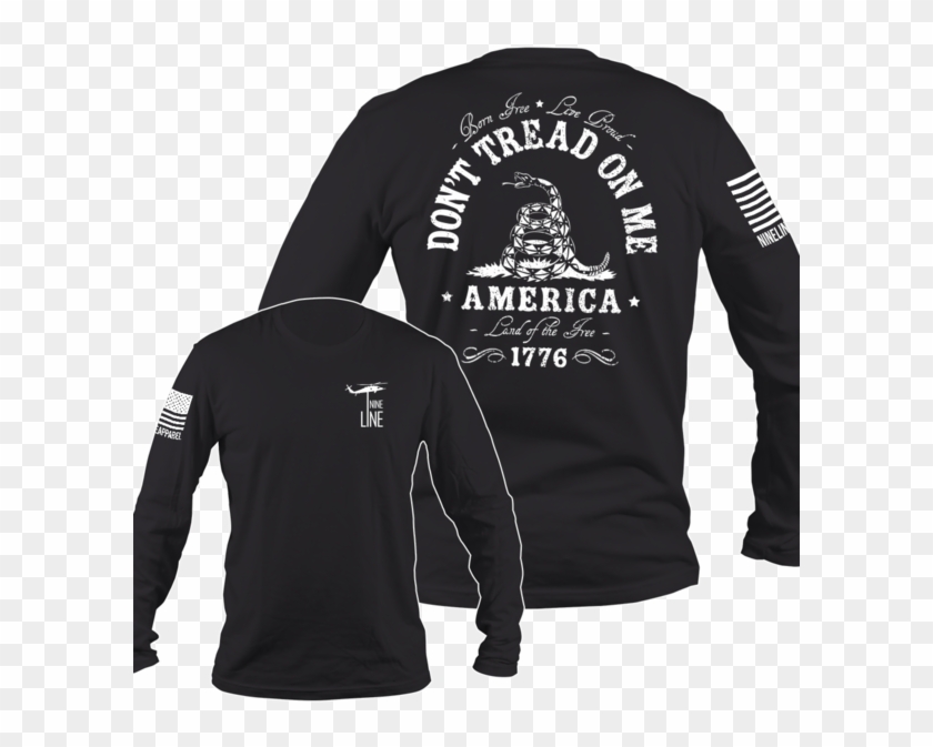 Don't Tread On Me T Shirt Nine Line Men's Long Sleeve - Dont Tread On Me Sweatshirt Clipart