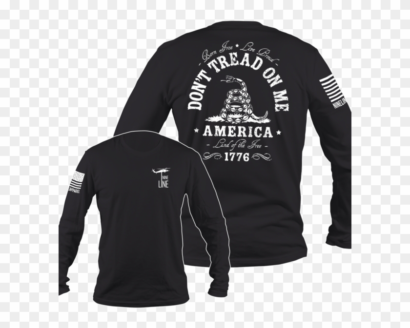 Don't Tread On Me T Shirt Nine Line Men's Long Sleeve - Dont Tread On Me Sweatshirt Clipart #5923893