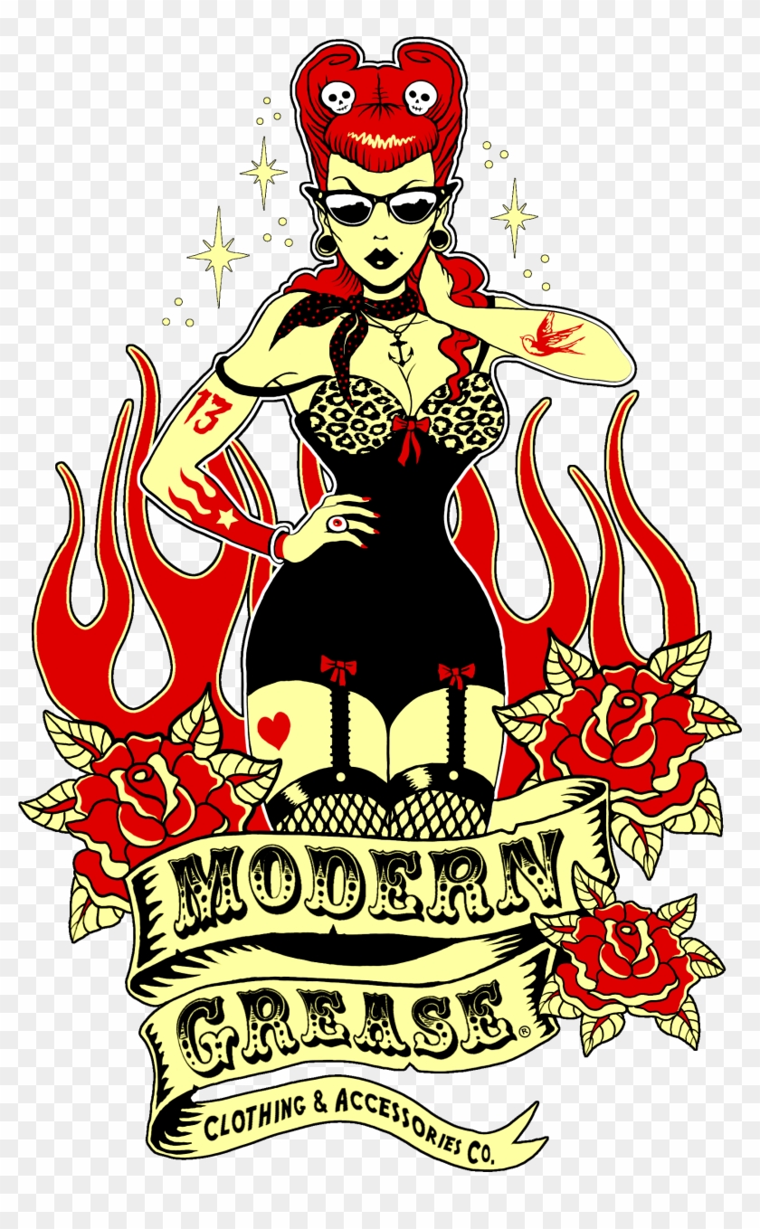 Modern Grease Clothing And Accessories Company Logo - Bigger Bits And Pieces Show At Metropolis Collective's, Clipart