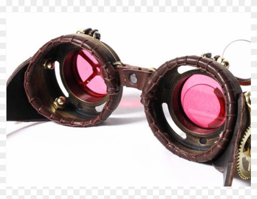 Gothic / Steampunk / Cyberpunk Leather Welding Goggles - Lens Clipart #5925044