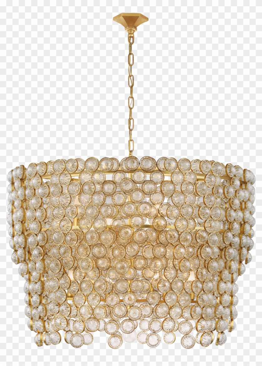 Milazzo Large Waterfall Chandelier In Gild And Crystal Clipart #5925410