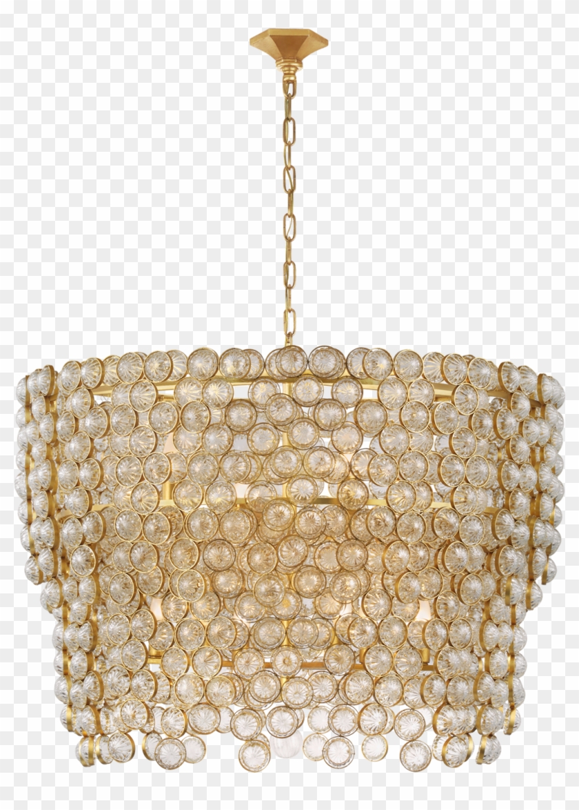 Milazzo Large Waterfall Chandelier In Gild And Crystal Clipart