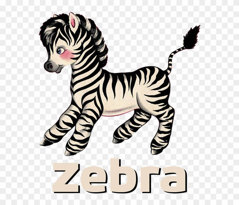 Click And Drag To Re-position The Image, If Desired - Retro Baby Zebra Clipart #5925441