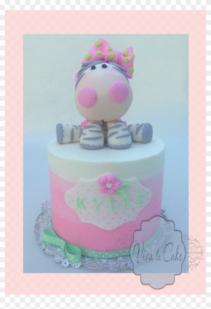 Baby Zebra Topper Made Out Of Fondant - Cake Decorating Clipart