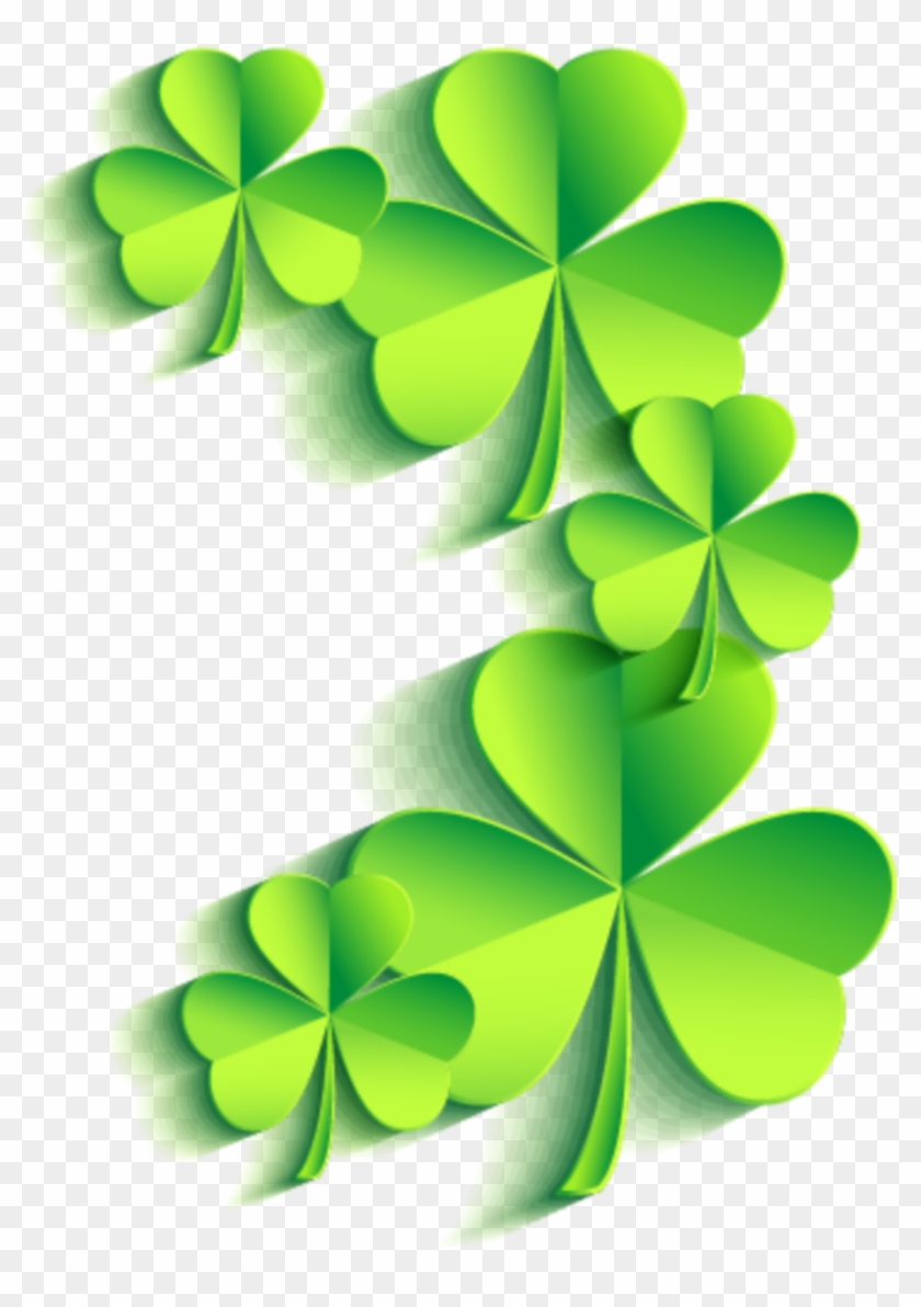 #ftestickers #border #corner #fourleafclover #shamrocks - Four-leaf Clover Clipart #5925816