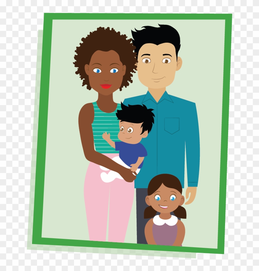 Illustration Of Nur's Family - Cartoon Clipart #5926247