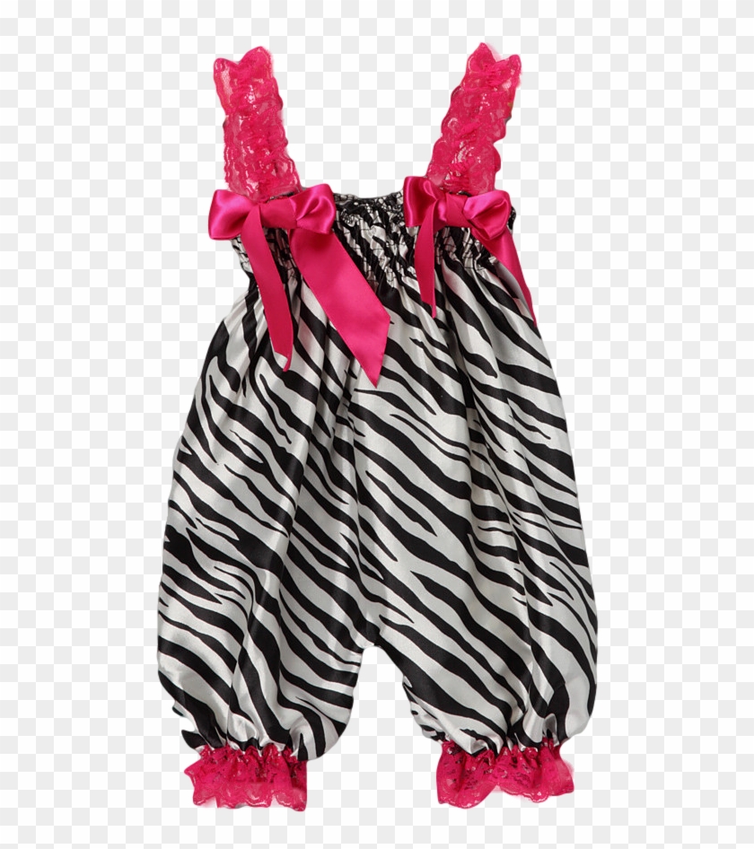 Pink Zebra Satin Playsuit - Board Short Clipart