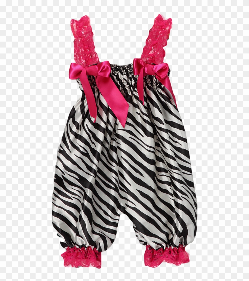 Pink Zebra Satin Playsuit - Board Short Clipart #5926358