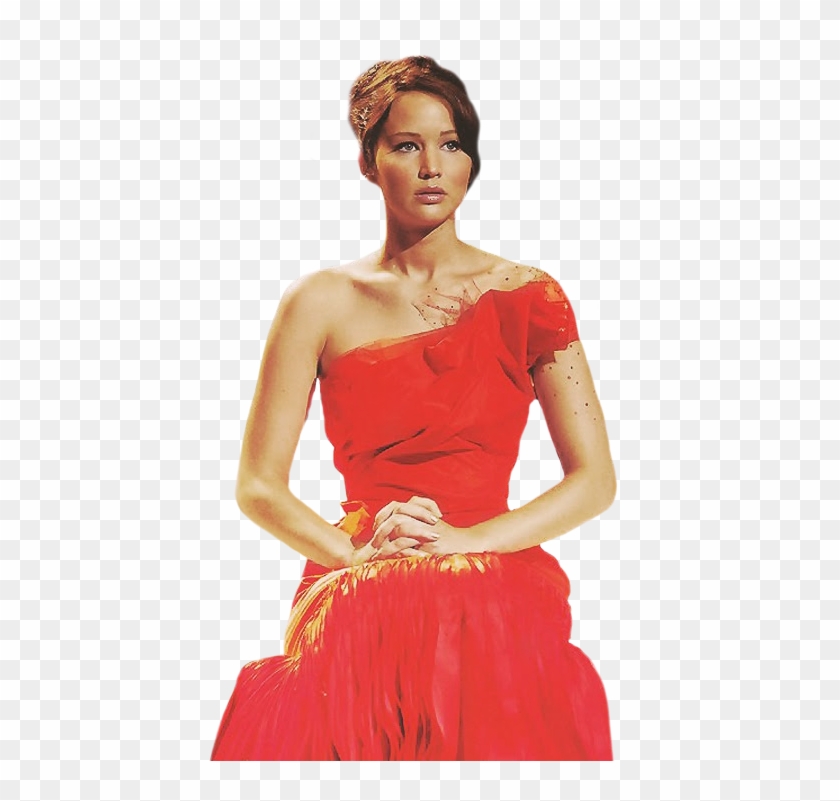 Katniss Katniss Everdeen Thg Request Interview Dress - Hunger Games Katniss Red Dress Clipart