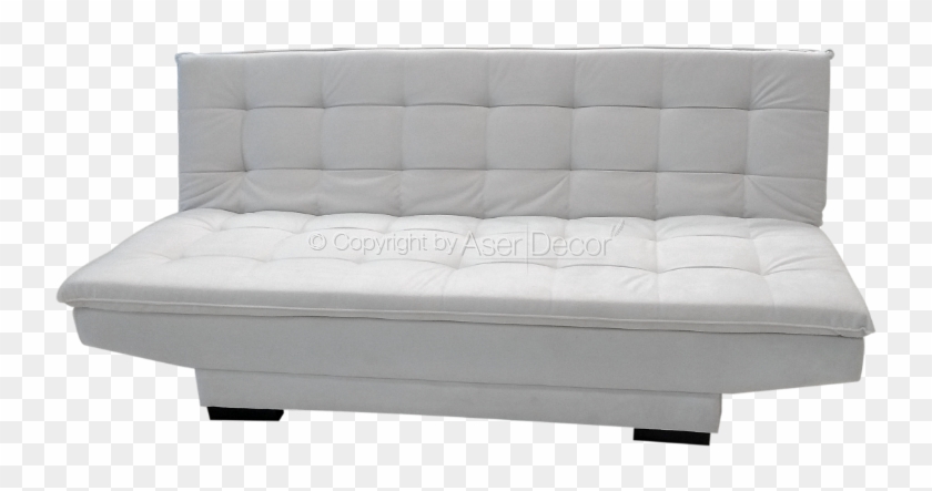 Sofa Cama Leggob Suede Branco Sala Tv 03 - Studio Couch Clipart