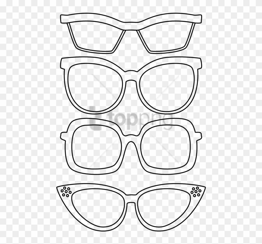 Free Png Sunglasses Coloring Page Png Image With Transparent - Eyeglass Coloring Pages Clipart