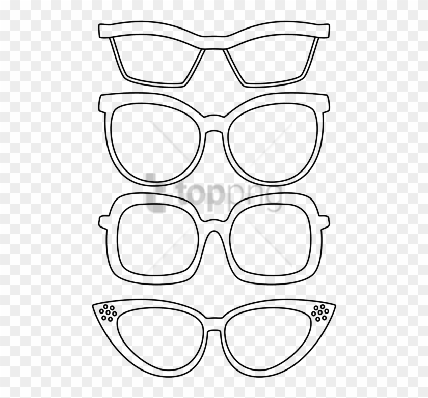 Free Png Sunglasses Coloring Page Png Image With Transparent - Eyeglass Coloring Pages Clipart #5927069