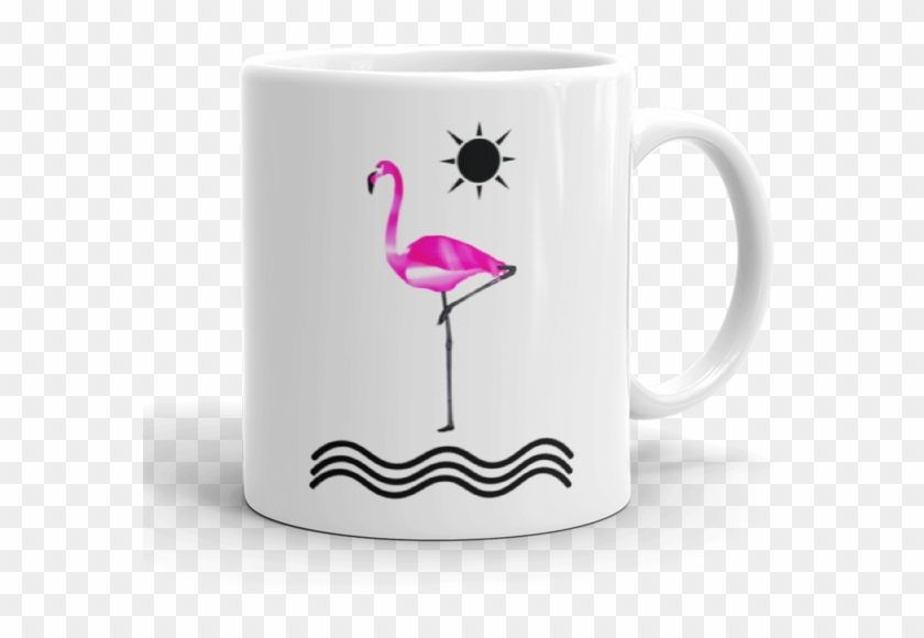 Pink Flamingo Mug Is A Vibrant Attention-grabber That - Flamingo Clipart