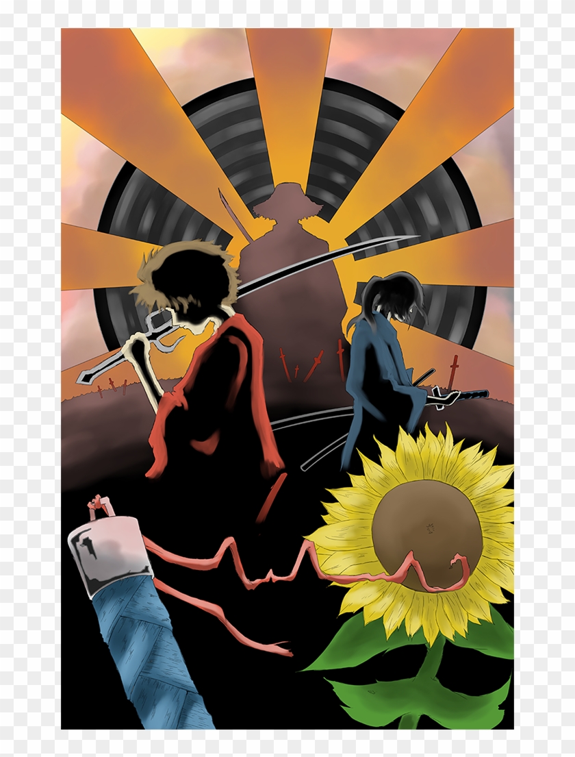 Samurai Champloo Art Print - Sunflower Clipart #5927175