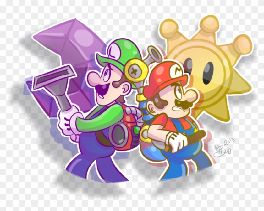Mips Clip Super Mario - Super Mario Sunshine And Luigi's Mansion - Png Download