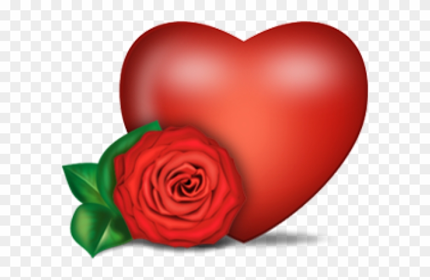 Heart Png Free Image Download - Png Heart And Rose Clipart #5928347