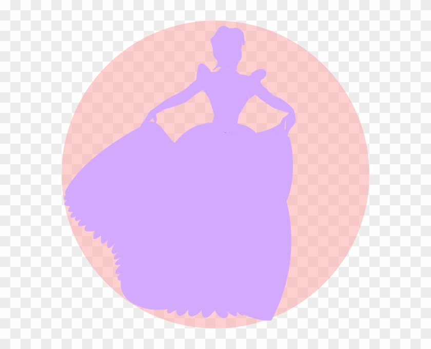 White Princess Silhouette In Pink Background Clip Art - Illustration - Png Download