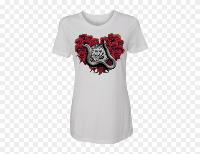 Rose Heart Ladies Tee - Hình Nền Trái Tim Đỏ Clipart #5928848