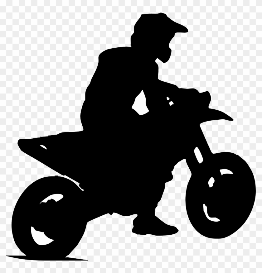 Guy On Four Wheeler Silhouette Clipart