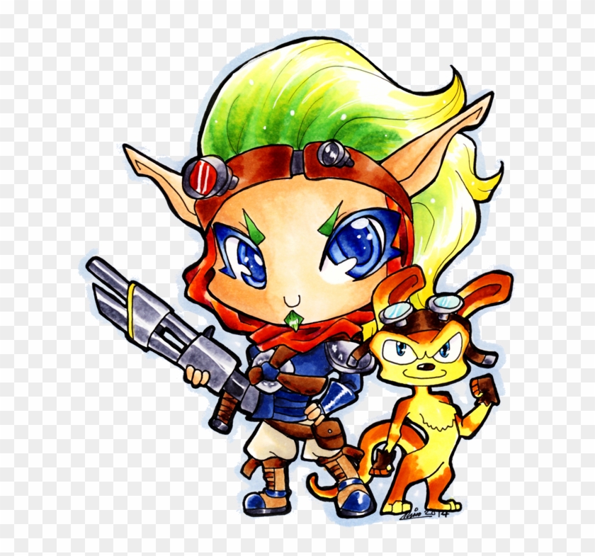 Chibi Jak & Daxter - Cartoon Clipart #5931125