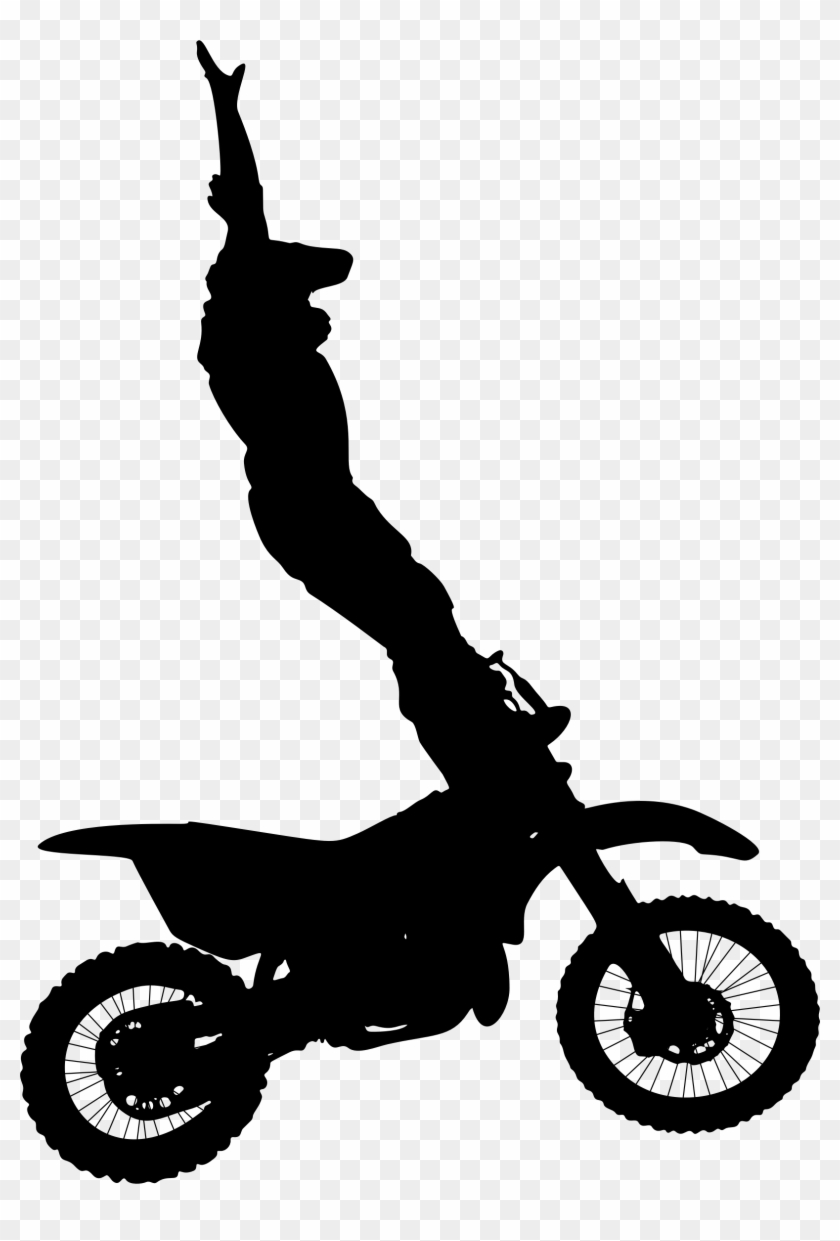 Motocross Clipart Silhouette - Clip Art - Png Download #5931452