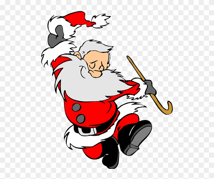 Christmas, Holiday, Clip Art, Santa Clause, Happy - Dancing Santa Clipart - Png Download #5931864