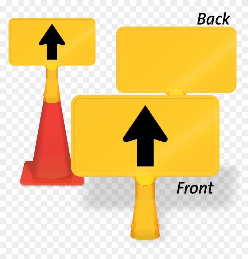 Straight Thru Arrow Symbol - No Construction Traffic Signage Clipart