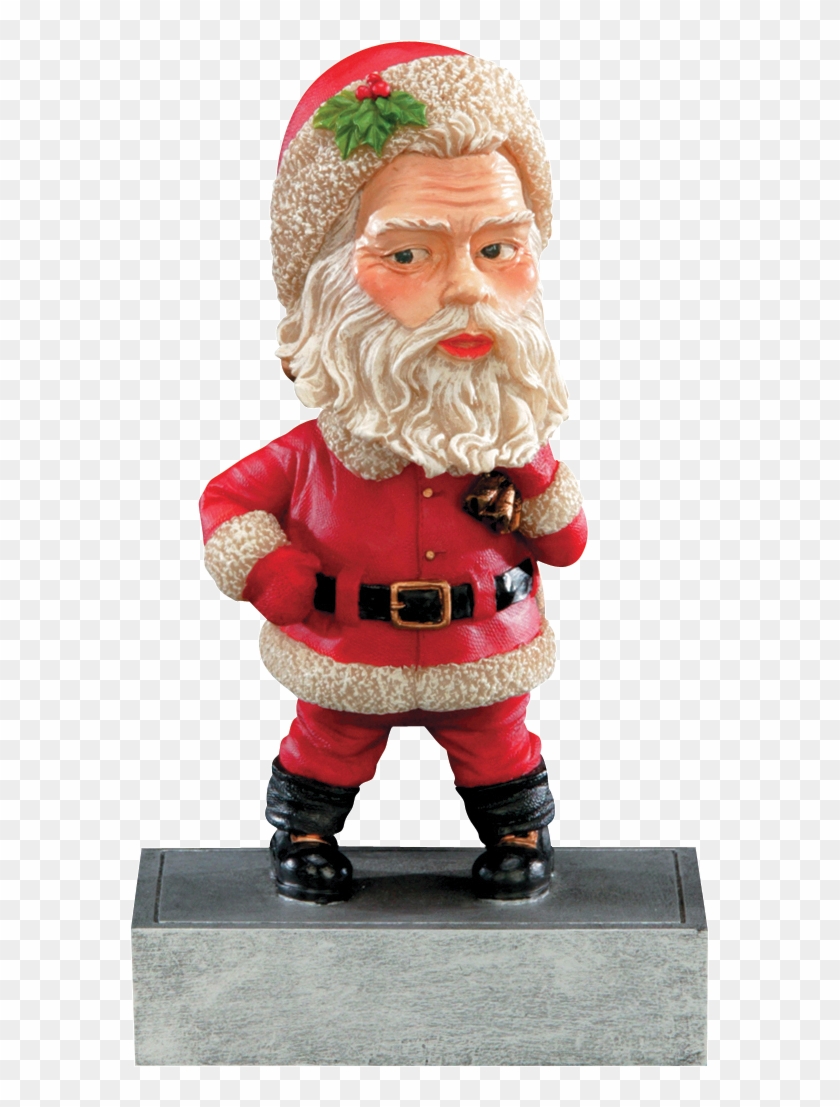 52574gs - Santa Claus Bobble Head Clipart