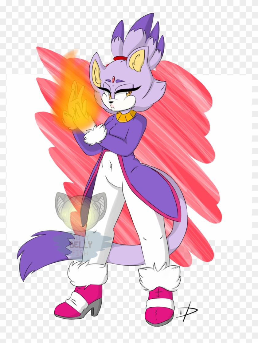 Blaze The Cat - Cartoon Clipart #5933086