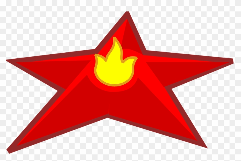 Star Fire Flame 3d Red - Bintang 3d Clipart