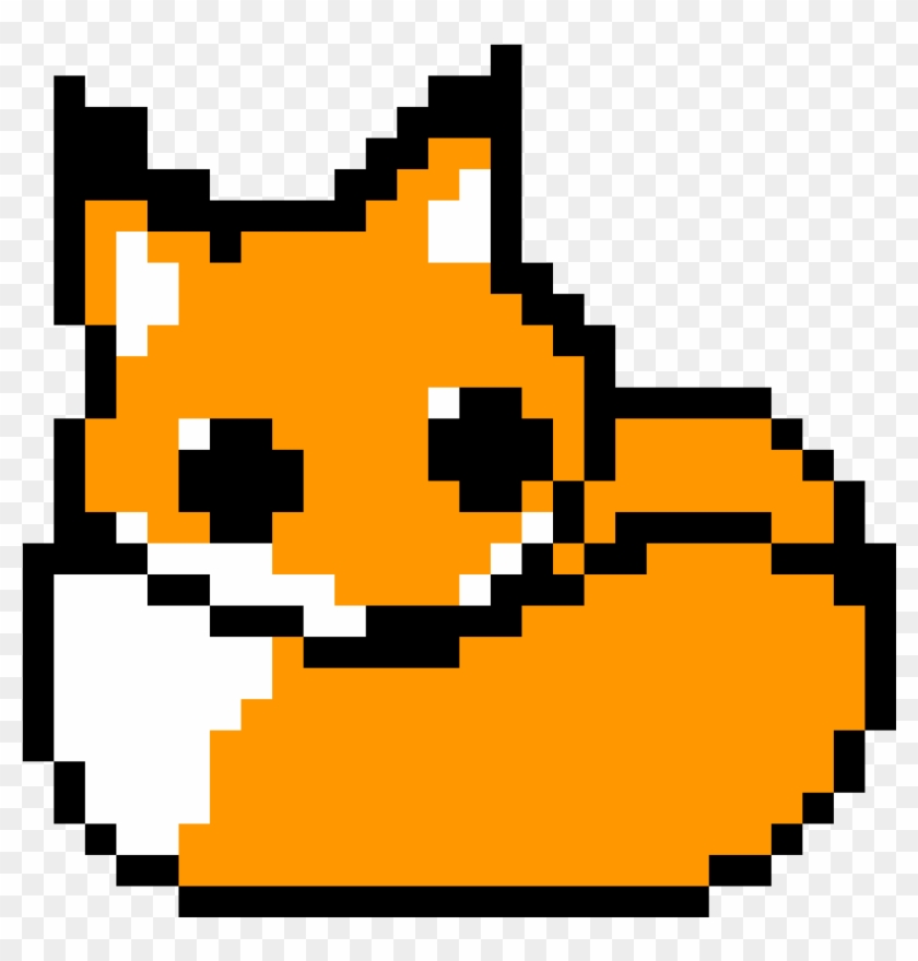 Minecraft Pixel Art Fox Clipart