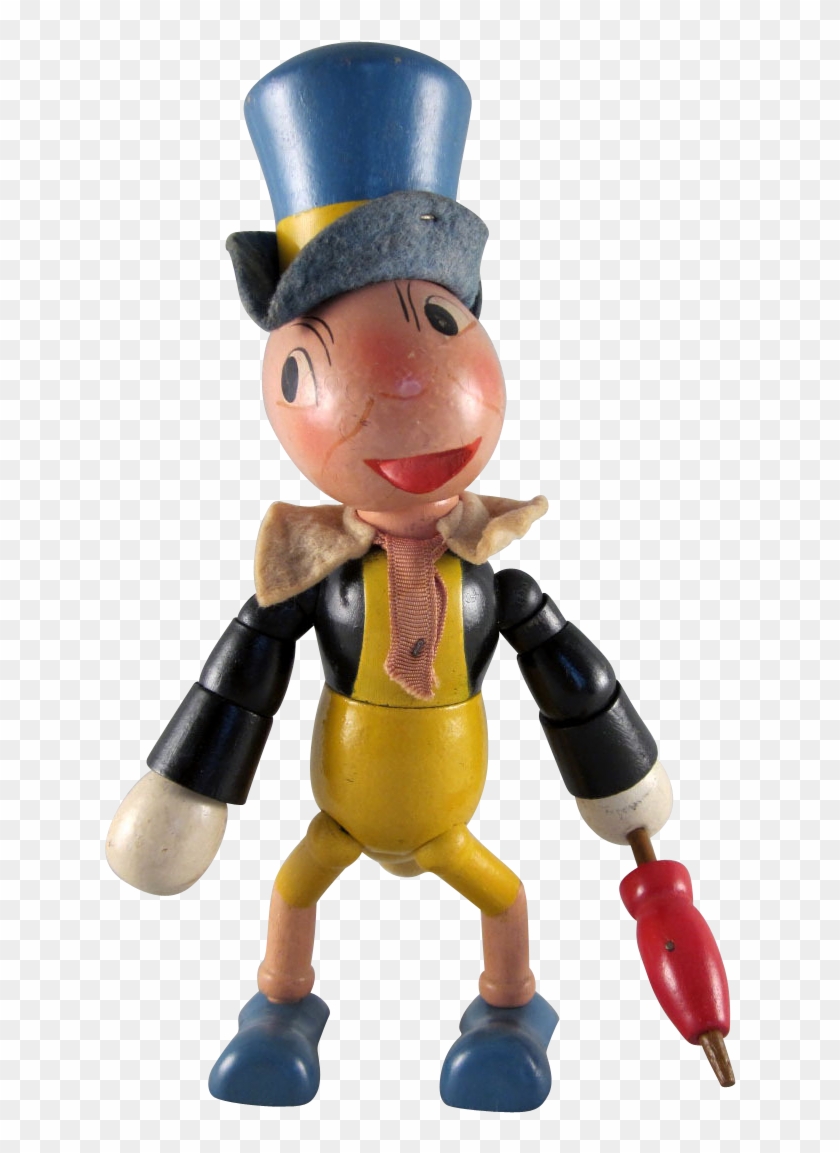 Ideal Wooden Jiminy Cricket Figure - Figurine Clipart #5933811