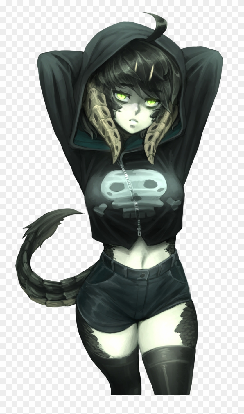 This Dragon Means Business - Anime Barbarian Girl Art Clipart