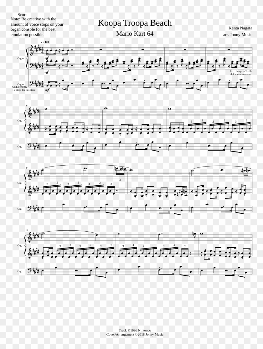 Koopa Troopa Beach Mario Kart 64 Organ Cover - You Gotta Be コード Clipart