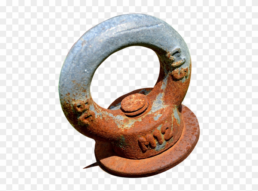 Laminated Poster Isolated Eyelet Eye Bolt Frame Loop - Rusty Metal Font Png Clipart #5934902