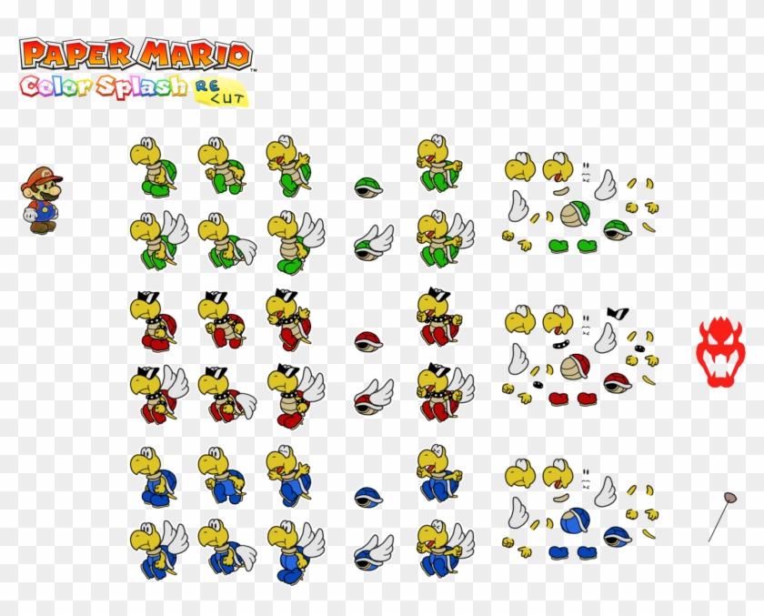 Enemies Koopa Troopas & Koopa Paratroopas - Every Type Of Enemy In Mario Clipart