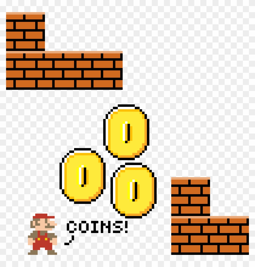 Mario Coins - Super Mario Bros Stair Block Clipart