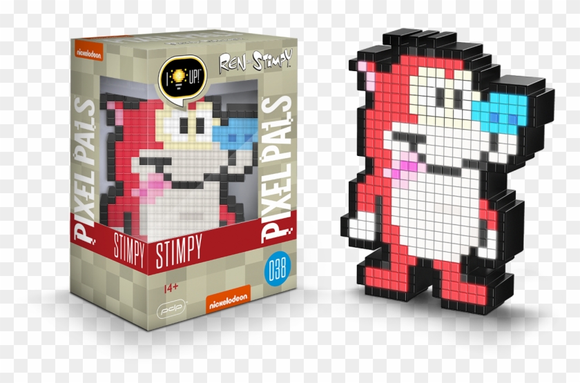 Pdp Pixel Pals Ren & Stimpy Stimpy Collectible Lighted - Ren And Stimpy Pixel Pal Clipart #5935842