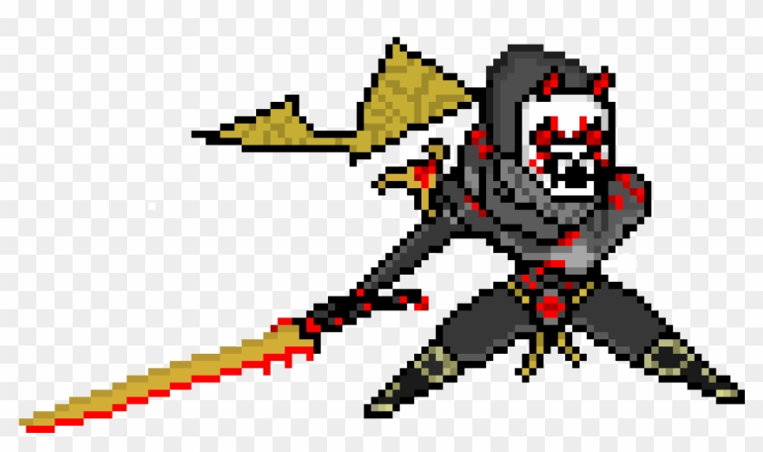 Oni Genji Pixel - Oni Genji Pixel Art Clipart #5935976