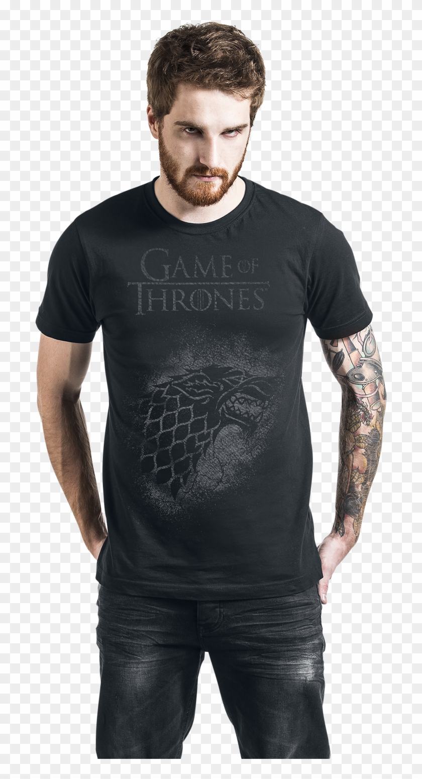 Official Black Game Of Thrones House Stark Sigil T - Carnage Clipart