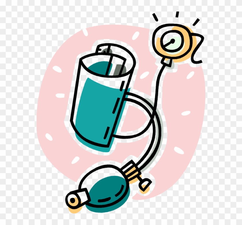 Vector Illustration Of Blood Pressure Gauge Aneroid Clipart