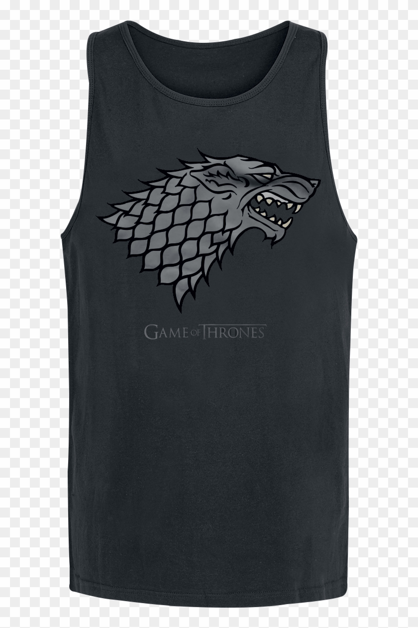 Game Of Thrones House Stark Sigil Tanktop Black - Active Tank Clipart