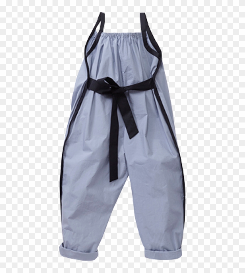 Once Grey Tied Overalls - One-piece Garment Clipart
