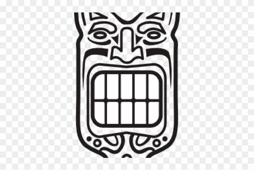 Tiki Mask Template - Tiki Clipart #5938897