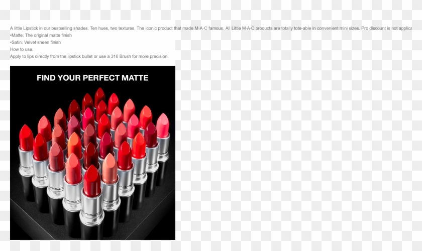 Mini Mac Lipstick - Lipstick Clipart #5939020